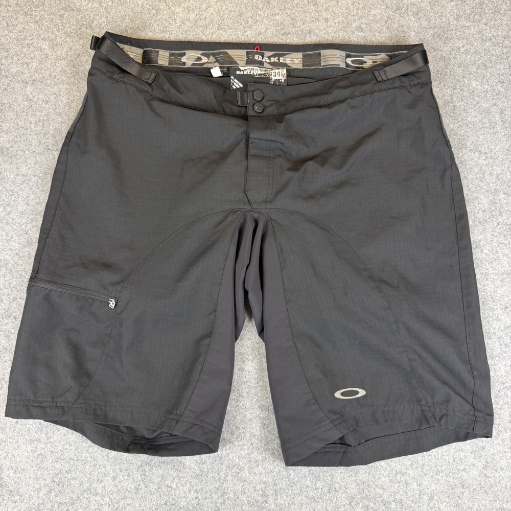 Oakley Men 38 Black Drop MTB Shorts Padded Liner Cycling Mountain Bike Chamois